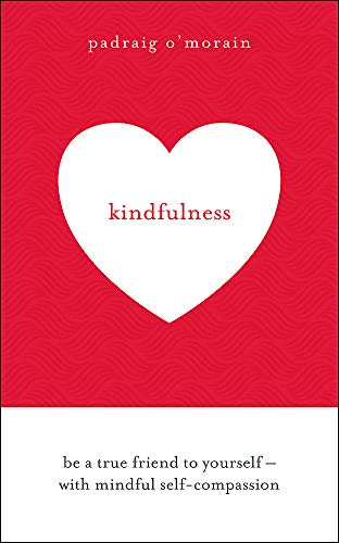 Red book cover with a white heart and the title "kindfulness".
