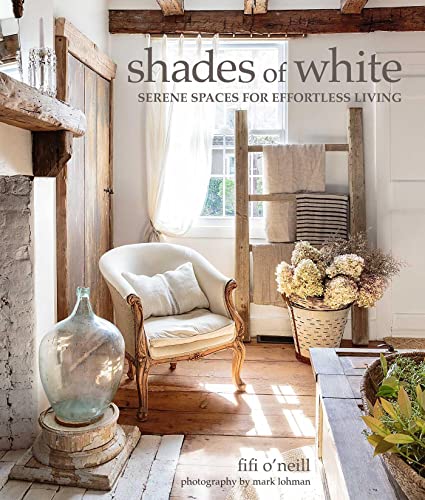 Book cover featuring a rustic, light-filled interior with white décor.