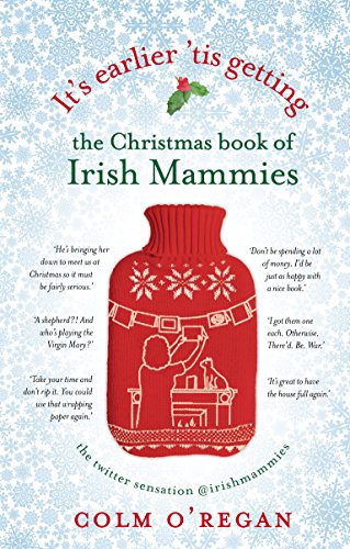 Book cover: red knitted hot water bottle with a Nativity scene illustration.