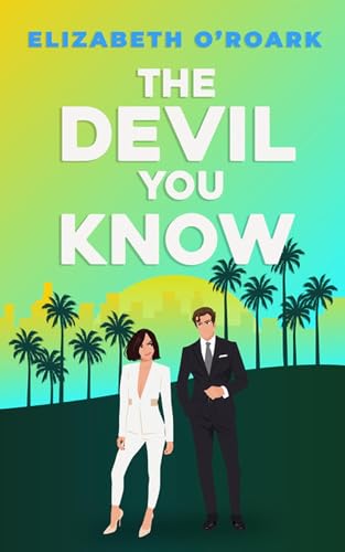 Book cover with illustrated man and woman standing amongst palm trees.