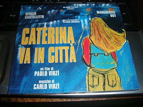 CD cover for “Caterina Va In Città” with illustrated woman and blue background.