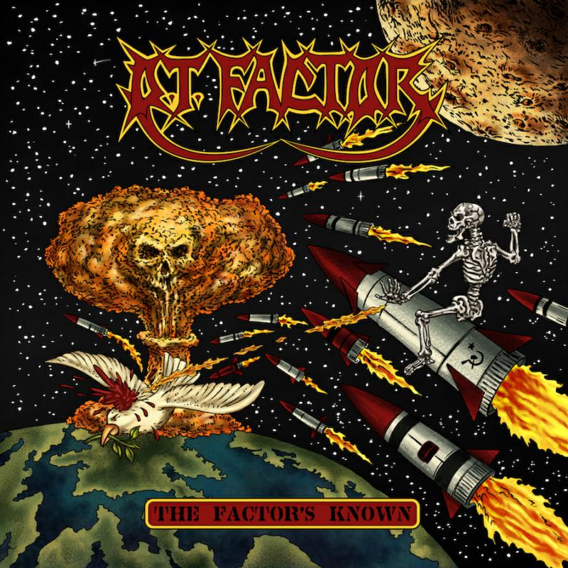 CD cover: apocalyptic scene with skeletons, explosions, and a fiery rocket.