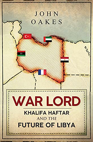 Book cover: “War Lord” with map of Libya and surrounding flags.