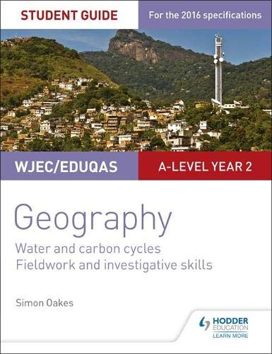 Geography student guide cover with a hillside town and radio tower.