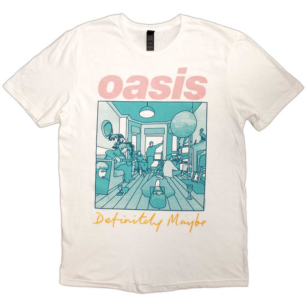 XX-Large unisex t-shirt with a colourful "Definitely Maybe" album illustration.