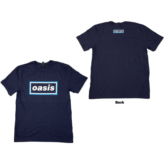 Navy blue unisex t-shirt with Maine Road event logo printed on the back.