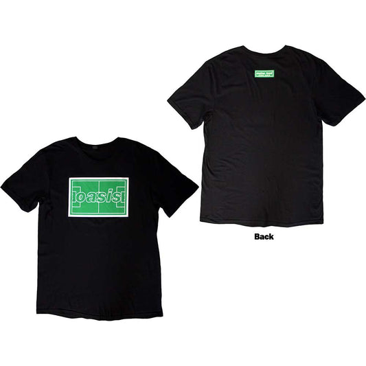 Grey unisex t-shirt with a Maine Road football pitch design printed on the back.