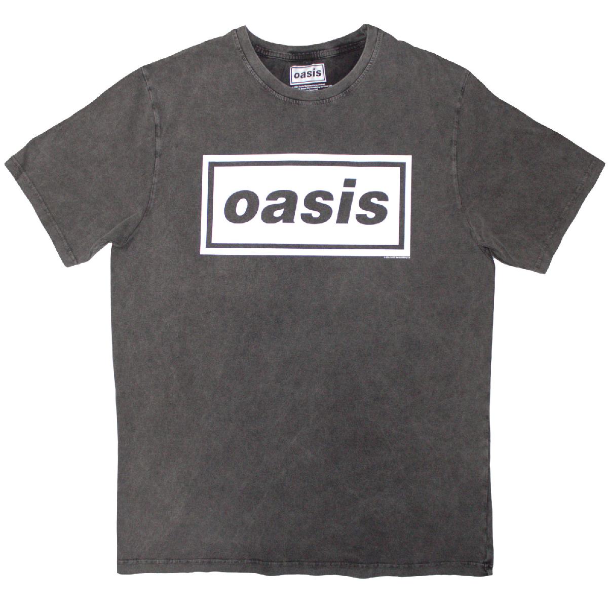 Charcoal grey, medium-sized unisex t-shirt with a stone wash and Decca logo.