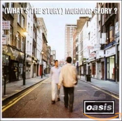 CD cover: two men walking down a city street.