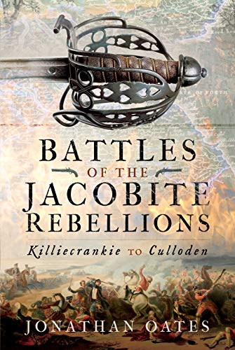 Book cover featuring a sword hilt over a map and a historical battle scene.