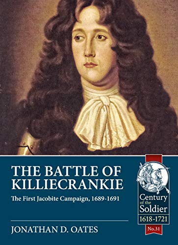 Book cover depicting a man in 17th-century military attire, “The Battle of Killiecrankie.”