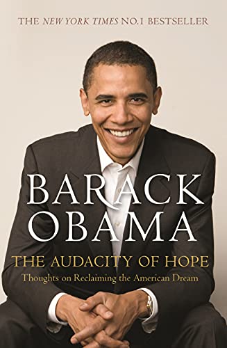 Book cover featuring a smiling Barack Obama in a suit against a light background.