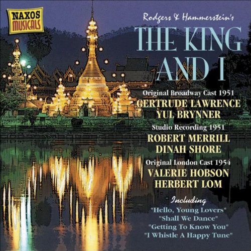 CD cover for “The King and I” musical, featuring temple reflections.