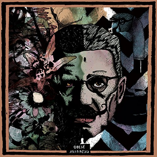 CD cover: illustrated portrait of a man with flowers and skulls.