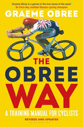 Book cover: Graeme Obree cycling, titled “The Obree Way,” a training manual.