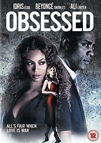 DVD cover for "Obsessed" featuring Idris Elba, Beyoncé, and Ali Larter.