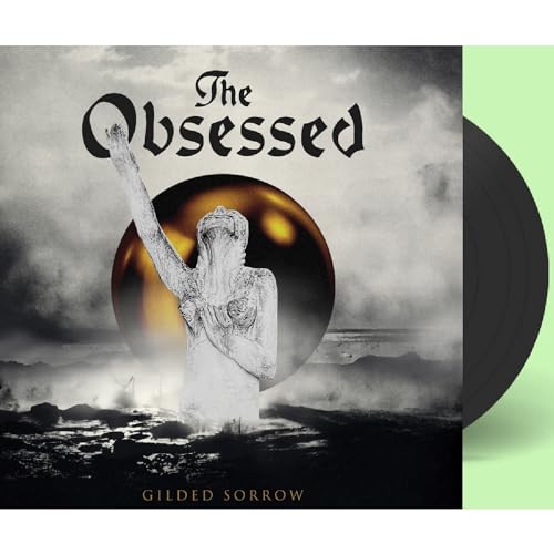 Vinyl record for The Obsessed’s “Gilded Sorrow” with statue artwork.