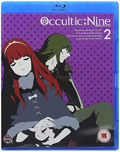 Occultic;Nine volume 2 Blu-ray cover featuring two anime characters against a purple polka-dot background.