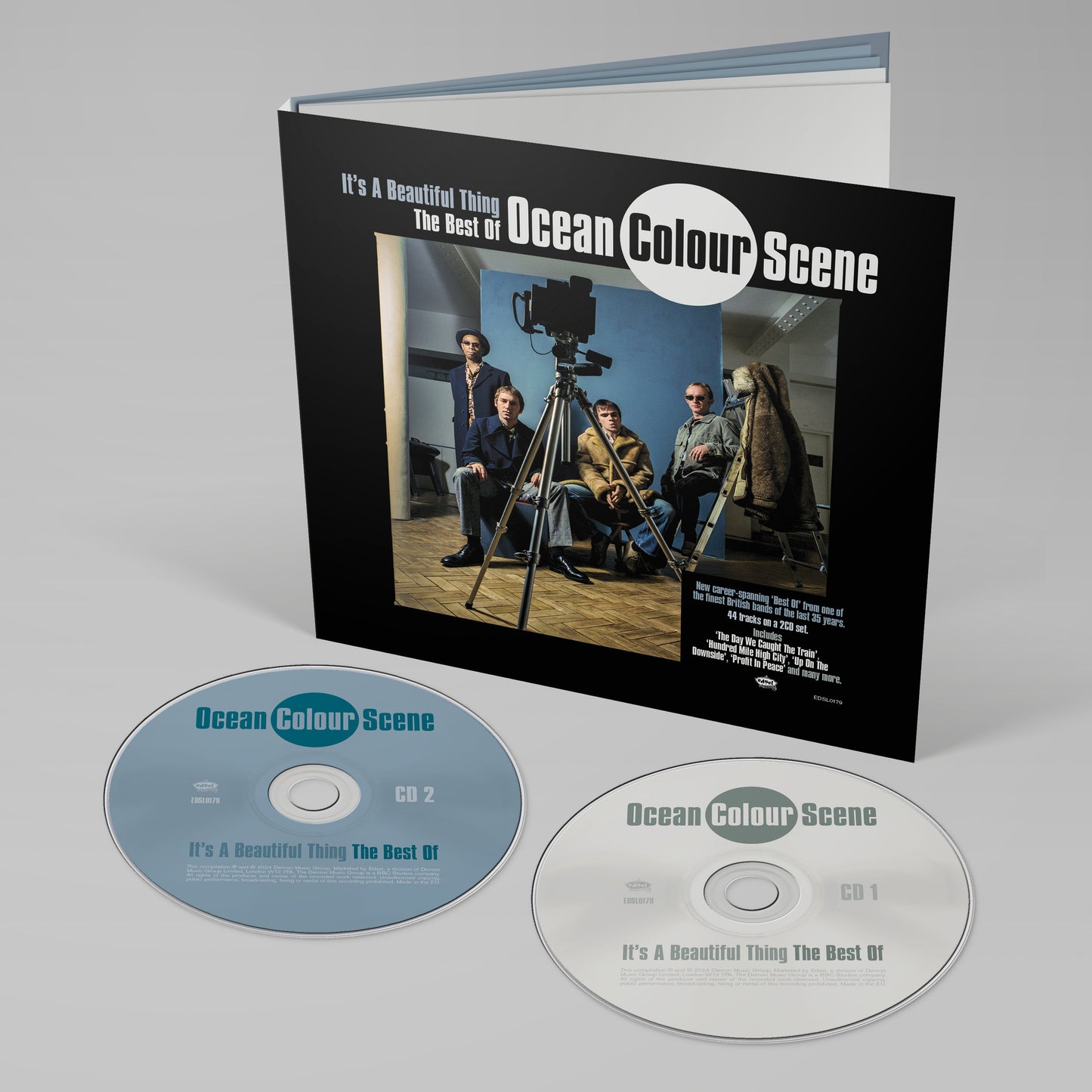 CD packaging for Ocean Colour Scene’s “It’s A Beautiful Thing” best of album.