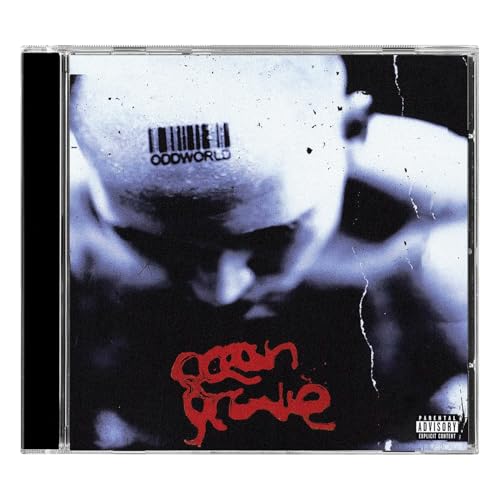 CD case with a distressed, blue-toned image of a masked figure.