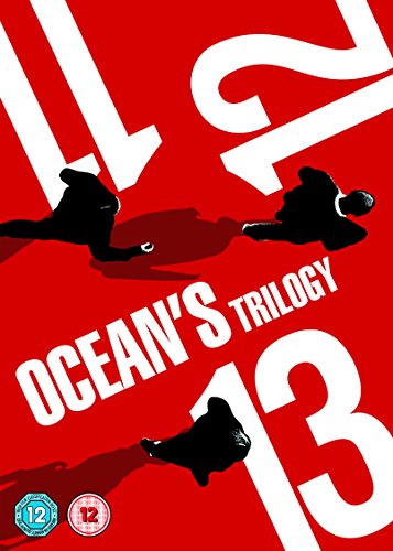 Red movie poster with silhouettes of figures and large white numbers.