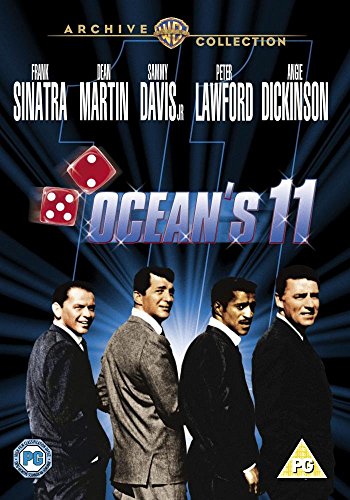 Oceans 11" DVD cover featuring Frank Sinatra, Dean Martin, and other actors.