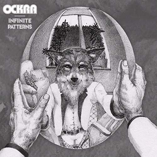 Hand-drawn CD cover featuring a fox in a suit, viewed through hands.