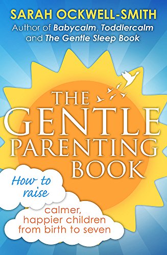 Book cover with yellow sun, white clouds, and title “The Gentle Parenting Book.”
