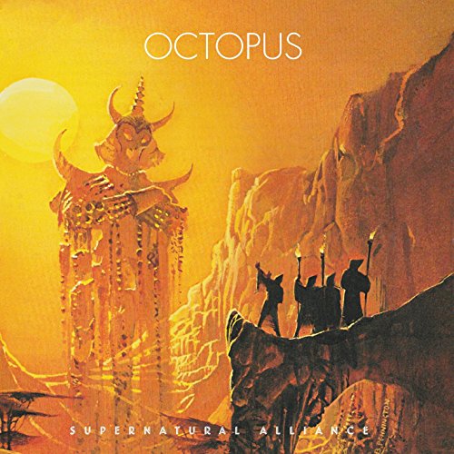 Orange album cover depicting a horned figure and silhouetted people.