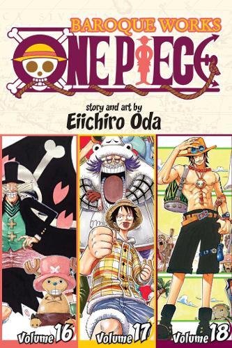 One Piece 3-in-1 manga volume 6 cover featuring characters from volumes 16, 17, and 18.
