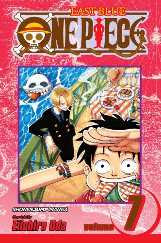 One Piece manga volume 7 cover featuring Luffy and Sanji on a ship deck.