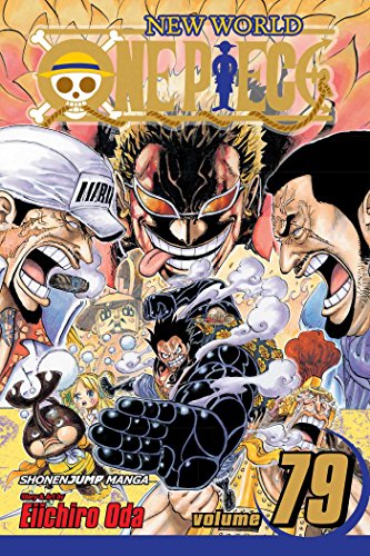 One Piece volume 79 manga cover featuring Luffy and various characters in a battle.