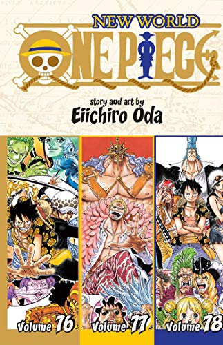 One Piece 3-in-1 omnibus manga cover featuring volumes 76, 77, and 78.