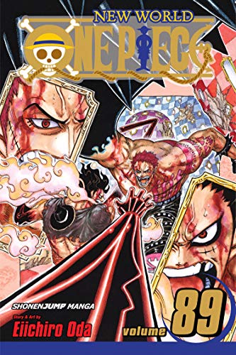 Manga cover of One Piece volume 89 featuring Luffy and Katakuri in battle.