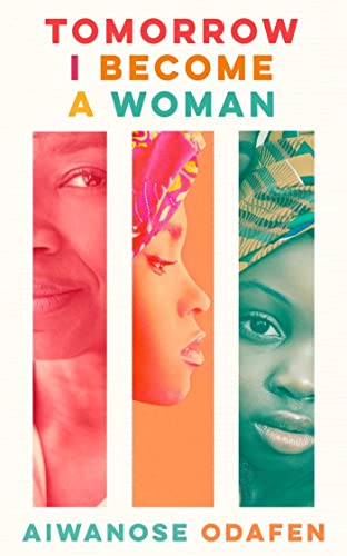 Book cover: “Tomorrow I Become a Woman” with portraits of women.