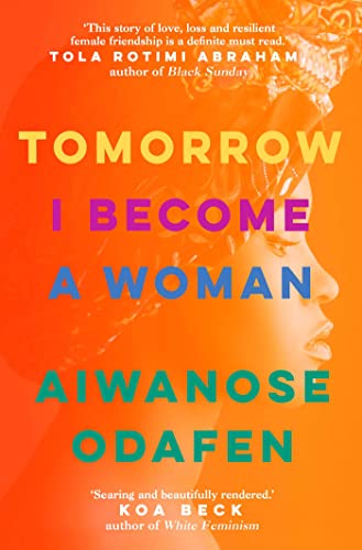 Book cover featuring a profile silhouette of a woman against a bright orange background.