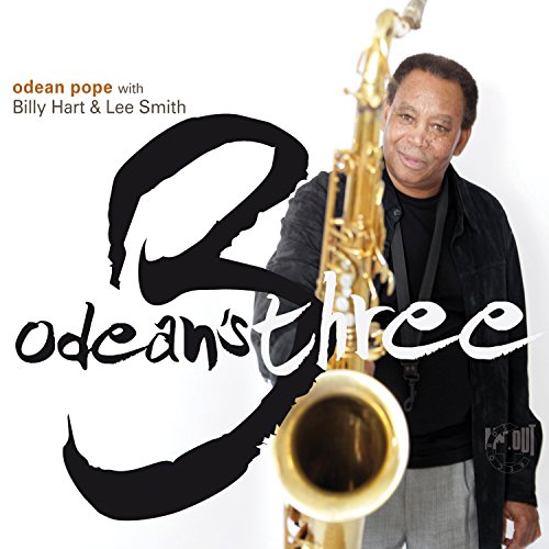 Album cover featuring a man holding a saxophone, with "Odean's Three" written across.