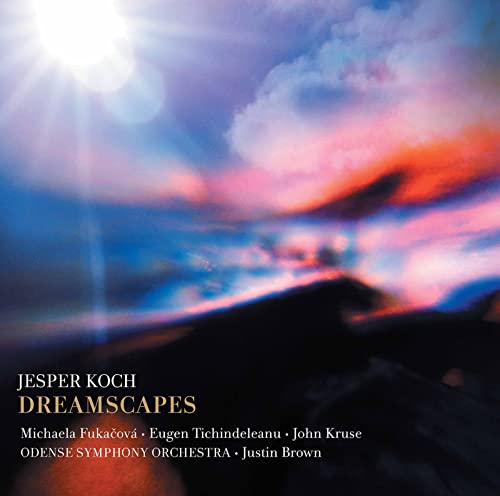 CD cover with a dreamy, colorful sky and silhouetted landscape.