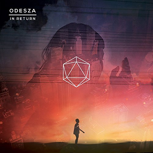Odesza's "In Return" album cover: city skyline within a silhouetted head.