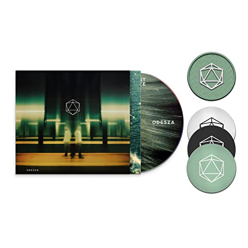 Odesza “The Last Goodbye” deluxe CD with multiple discs and geometric design.