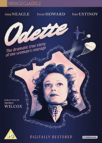 DVD cover for Odette featuring a woman's portrait inside a barbed wire France silhouette.