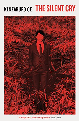 Book cover featuring a man in a suit standing amidst red-tinted forest foliage.
