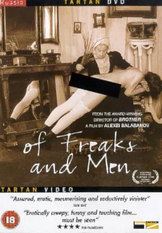 DVD cover for "Of Freaks and Men" depicting a disturbing scene.