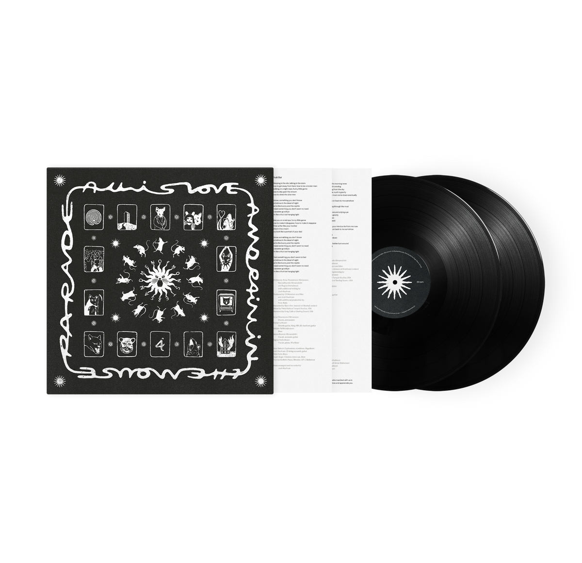 Of Monsters and Men vinyl record with tarot card-inspired cover art.