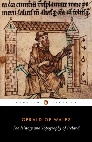 Medieval manuscript illustration of a man holding a bird, with text and book title.