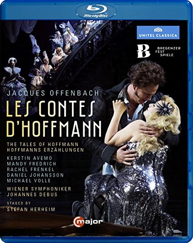 Blu-ray cover for Offenbach’s “Tales of Hoffmann” opera, featuring performers.