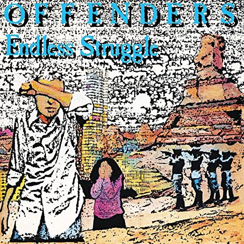 Album cover art showing a man, a child, and soldiers in a desert landscape.