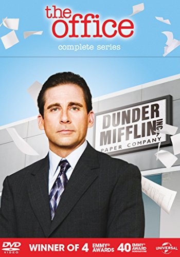 DVD cover for "The Office" featuring Steve Carell and office signage.