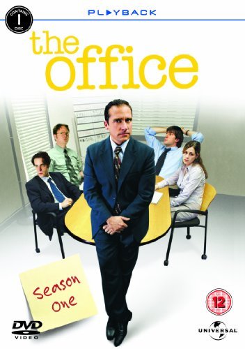 DVD cover for "The Office" featuring cast members in an office setting.