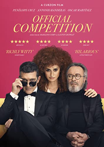 “Official Competition” DVD cover featuring Antonio Banderas, Penélope Cruz, and Oscar Martínez.